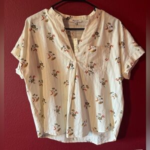 Madewell Floral Popover Top